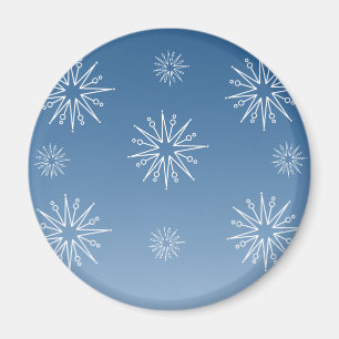 Duizelende kerststerren Magnet, Blauw Magneet