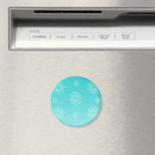Duizelende kerststerren Magnet, Turquoise Magneet (Insitu (Vaatwasser))