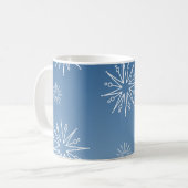 Duizelende kerststerren Mok, blauw Koffiemok (Voorkant links)