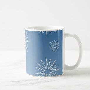 Duizelende kerststerren Mok, blauw Koffiemok