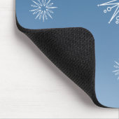 Duizelende kerststerren Mousepad, blauw Muismat (Hoek)
