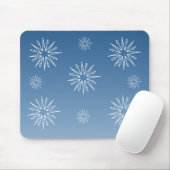 Duizelende kerststerren Mousepad, blauw Muismat (Met muis)