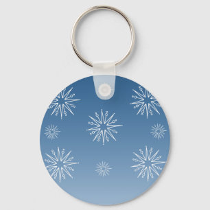 Duizelende kerststerren Sleutelhanger, blauw Sleutelhanger