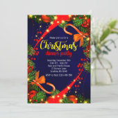 Duizelende kleuren kerstfeest Uitnodigen Kaart (Staand voorkant)