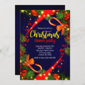 Duizelende kleuren kerstfeest Uitnodigen Kaart (Voorkant / Achterkant)