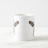 Duizelende Mok van honingbijen met quilt patroonko (Center)