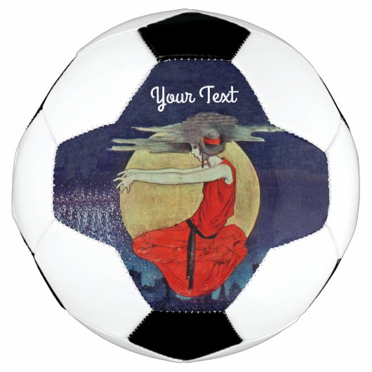 Duizelende mysterieuze vrouw Night Sky Magische st Voetbal (Voorkant)