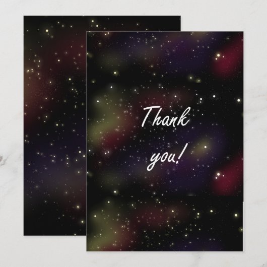 Duizelende ruimte Dank u vlakke Kaart (Voorkant / Achterkant)