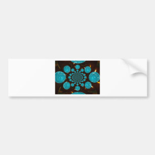 Duizelende weergave van cyaan lichten Kaleidoscoop Bumpersticker