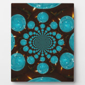 Duizelende weergave van cyaan lichten Kaleidoscoop Fotoplaat (Voorkant)