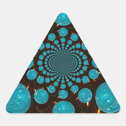 Duizelende weergave van cyaan lichten Kaleidoscoop Sticker (Voorkant)