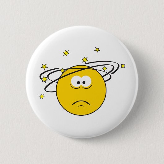 Duizelig Gezicht Ronde Button 5,7 Cm (Voorkant)