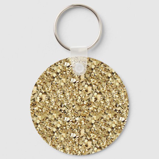 Duizelig kristal - metallisch goud sleutelhanger (Voorkant)