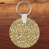 Duizelig kristal - metallisch goud sleutelhanger (Voorkant)