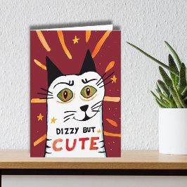 Duizelig maar schattig duizeligheid vertigo Menièr Feestdagen Kaart