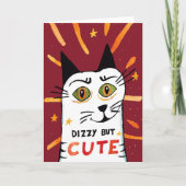 Duizelig maar schattig duizeligheid vertigo Menièr Feestdagen Kaart (Voorkant)