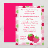 Duizelige aardbeien Babydouches Kaart (Voorkant / Achterkant)