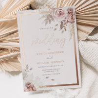 Duizelige Roos Floral Wedding Roos Gold Border