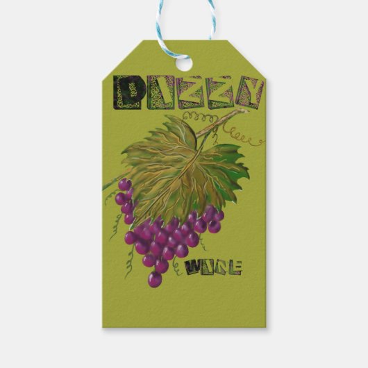 Duizelige wijn cadeaulabel (Voorkant)