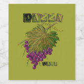 Duizelige wijn etiket (Enkel label)