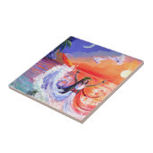 Duizeligheid van intuïtie Hawaiian Beach Ceramic T Tegeltje (Zijkant)