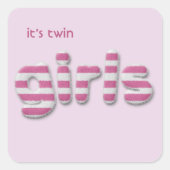 duizeligheid vierkante sticker (Voorkant)