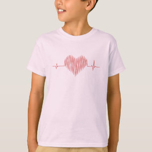 Duizelingwekkend Hartslag Minimalistisch EKG-ontwe T-shirt