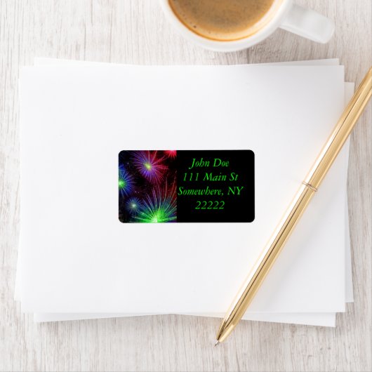 Duizelingwekkend vuurwerk etiket (Insitu)