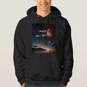 Duizelingwekkend vuurwerk Gelukkig Nieuwjaarsfeest Hoodie