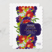 Duizelingwekkende Bloemen Uitnodiging (Voorkant / Achterkant)