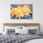 Duizelingwekkende Daffodils in Waterkleuren Canvas Afdruk (Insitu (Slaapkamer))
