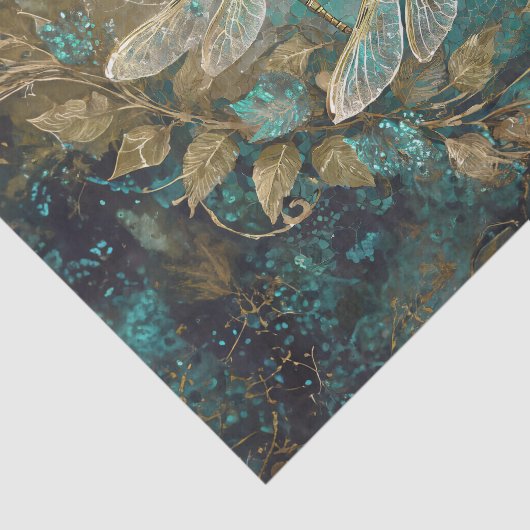 Duizelingwekkende dansende libellen, Gossamer vleu Tissuepapier (Detail)