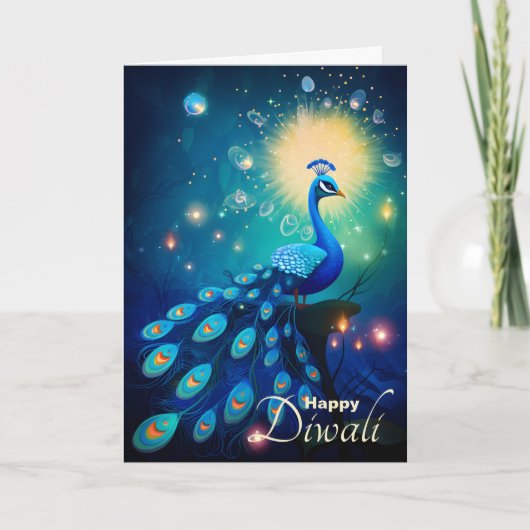 Duizelingwekkende Diwali Delight: De koninklijke p Feestdagen Kaart (Voorkant)