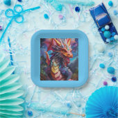 Duizelingwekkende draak papieren bordje (Feest)