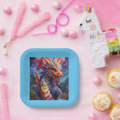 Duizelingwekkende draak papieren bordje (Feest)