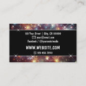 Duizelingwekkende Galaxy Nebula Glitter Sprankelen Visitekaartje (Achterkant)