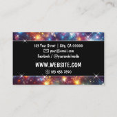 Duizelingwekkende Galaxy Nebula Glitter Sprankelen Visitekaartje (Achterkant)