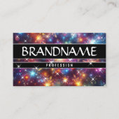 Duizelingwekkende Galaxy Nebula Glitter Sprankelen Visitekaartje (Voorkant)