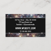 Duizelingwekkende Galaxy Nebula Glitter Sprankelen Visitekaartje (Achterkant)