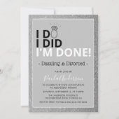 Duizelingwekkende & Gescheiden Feestuitnodiging Kaart (Voorkant)