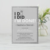 Duizelingwekkende & Gescheiden Feestuitnodiging Kaart (Staand voorkant)