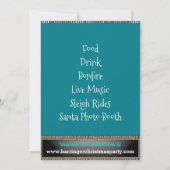 Duizelingwekkende Herten jaarlijkse Kerstfeest Kaart (Achterkant)