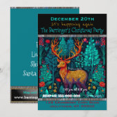 Duizelingwekkende Herten jaarlijkse Kerstfeest Kaart (Voorkant / Achterkant)