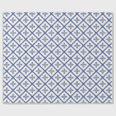 Duizelingwekkende nautische saffier blauw en wit cadeaupapier (Vlak)