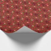 Duizelingwekkende Royal Red & Gold Cadeaupapier (Hoek)