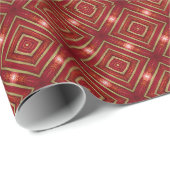 Duizelingwekkende Royal Red & Gold Cadeaupapier (Rol Hoek)