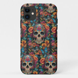 Duizelingwekkende Sugar Skull Art: Dag van de Dode Case-Mate iPhone Case