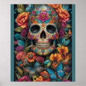 Duizelingwekkende Sugar Skull Art: Dag van de Dode Poster (Voorkant)