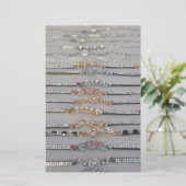 Duizelingwekkende versierde diamanten ketting kuns briefpapier (Staand voorkant)