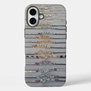 Duizelingwekkende versierde diamanten ketting kuns iPhone 16 plus hoesje